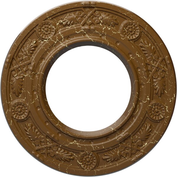 Ekena Millwork Daniela Ceiling Medallion (Canopies up to 3 7/8"), 8"OD x 3 7/8"ID x 1/2"P, Smokey Topaz Crackle CM08DNSTC - main
